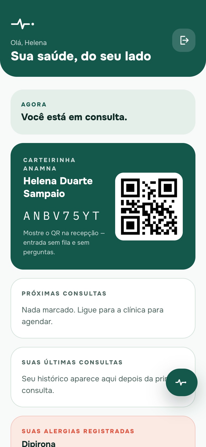 Portal do paciente no celular