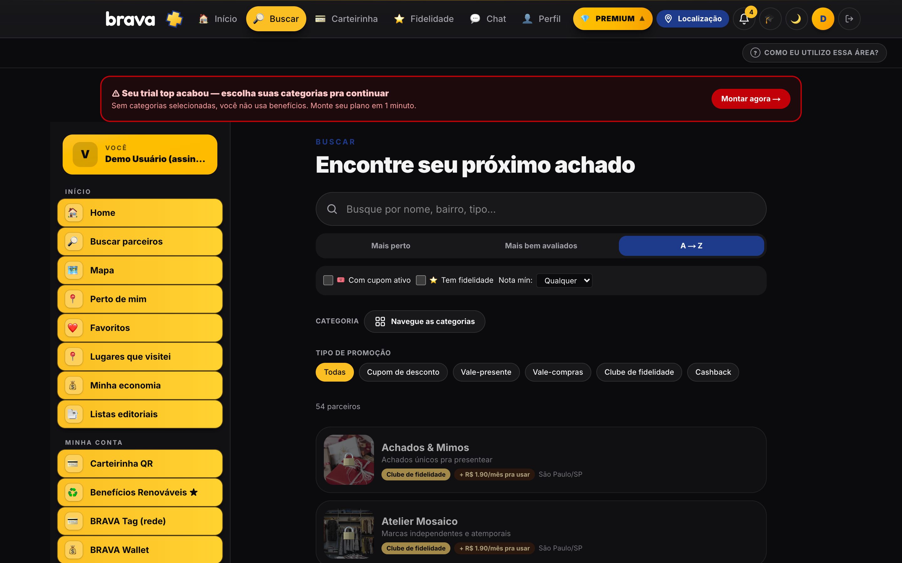Busca de parceiros