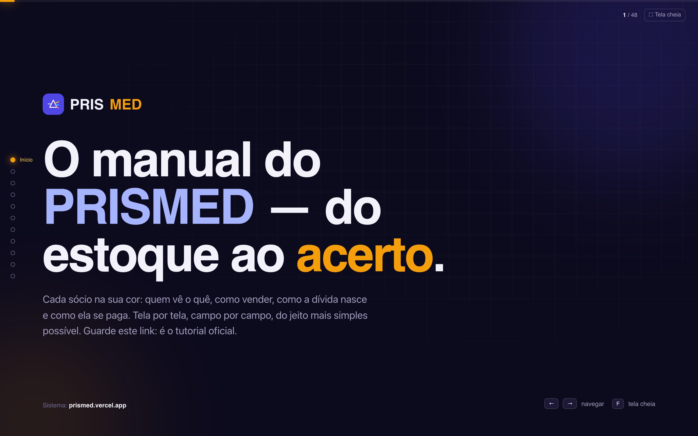PRISMED — manual do sistema